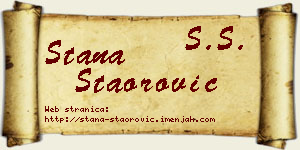 Stana Staorović vizit kartica
